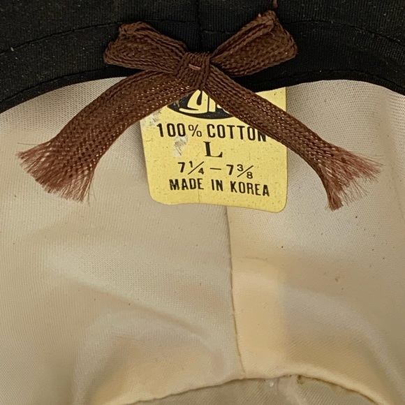 Vintage 1970’s YA Blue Denim Jean Cowboy Hat Size L Dark Wash Western 7 1/4 3/8 - Picture 5 of 9